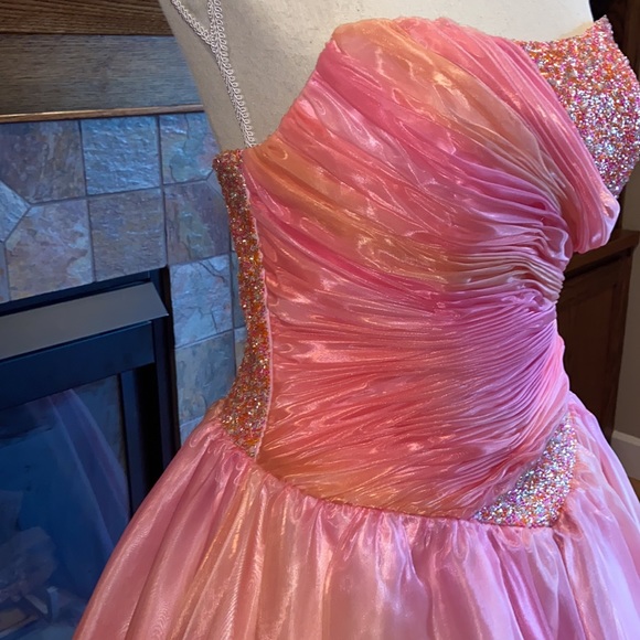 Princess Pink Prom Formal Dress Ball Gown Pageant Princess Quinceañera Barbie - Picture 6 of 16